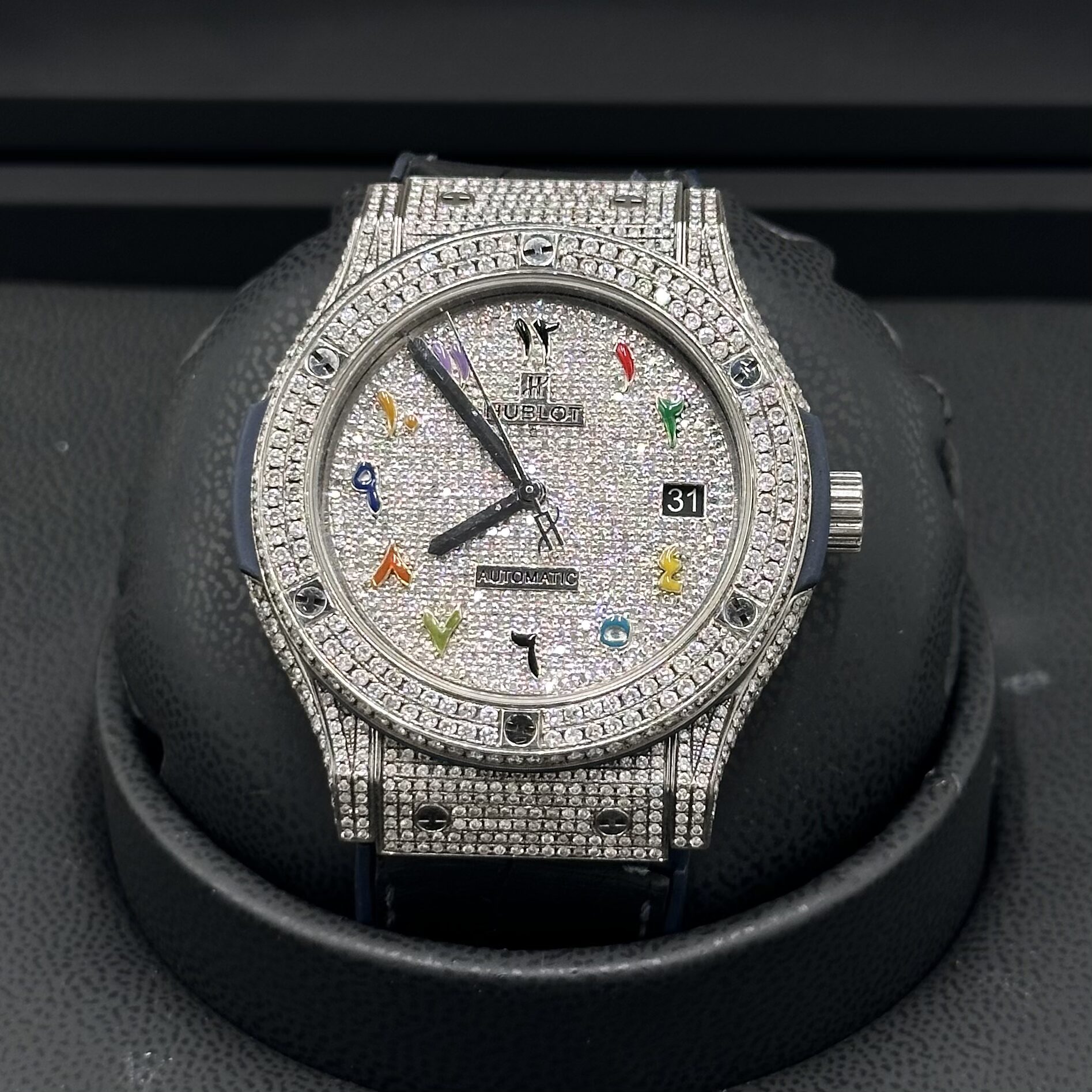 Hublot Classic Fusion Automatic Iced out Diamond Dial 44mm