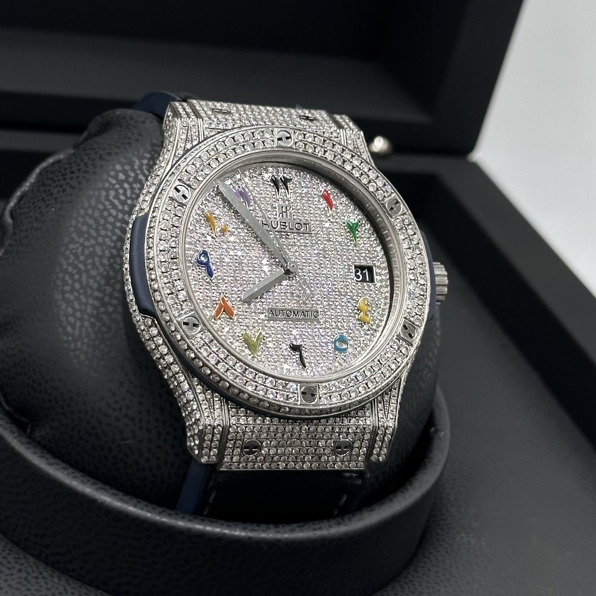 Hublot Classic Fusion Automatic Iced out Diamond Dial 44mm