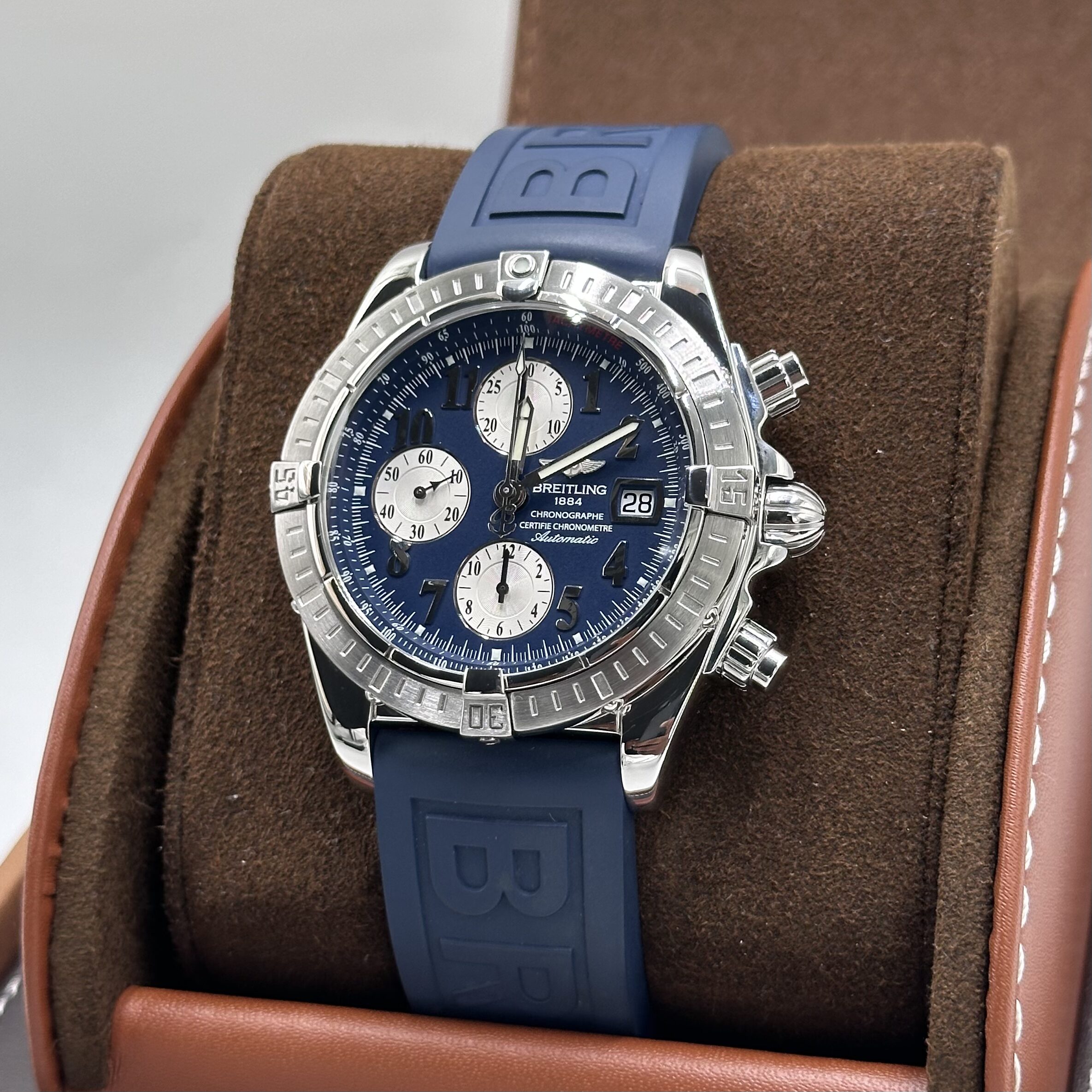 Breitling Chronomat Evolution Blue Dia Ref: A13356