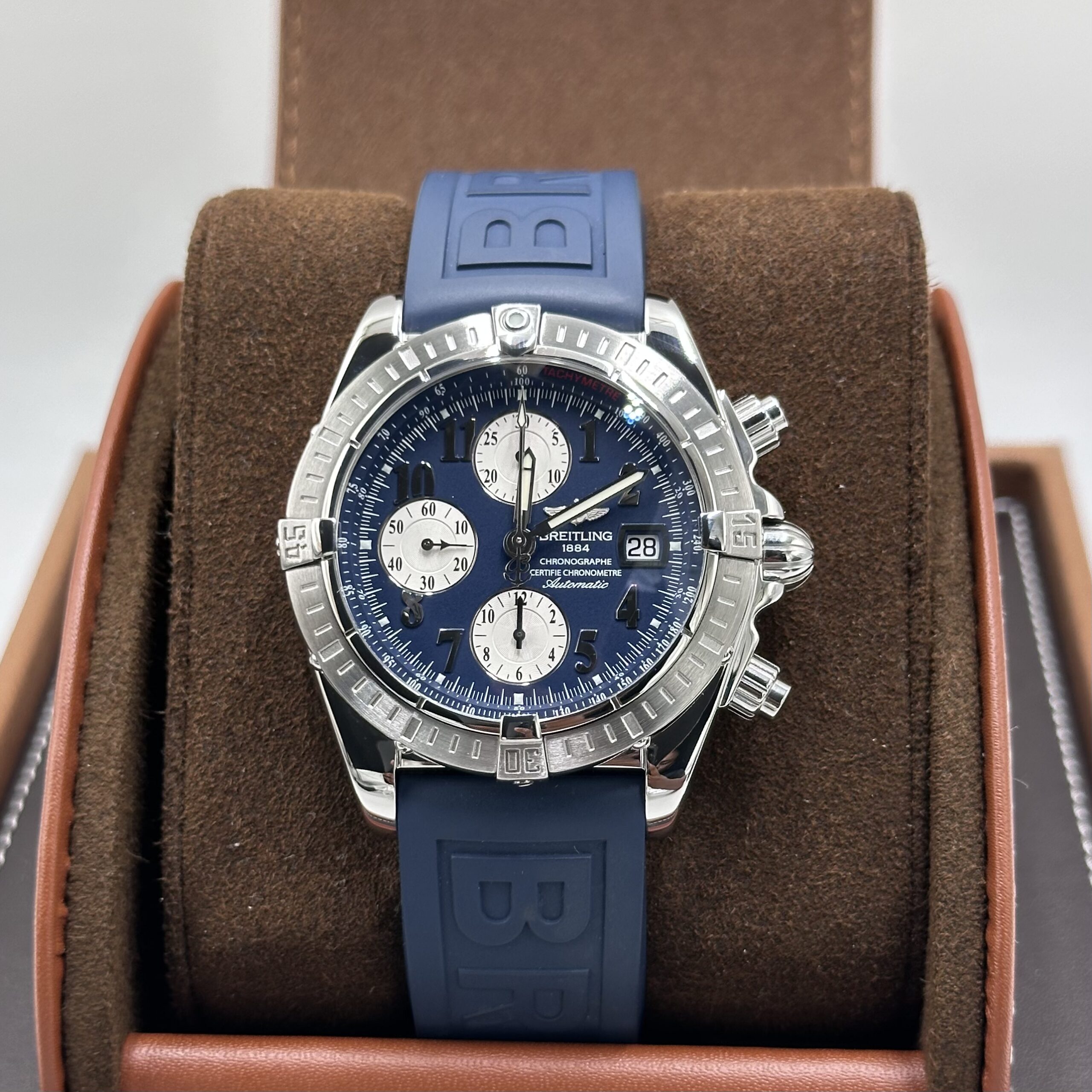 Breitling Chronomat Evolution Blue Dia Ref: A13356