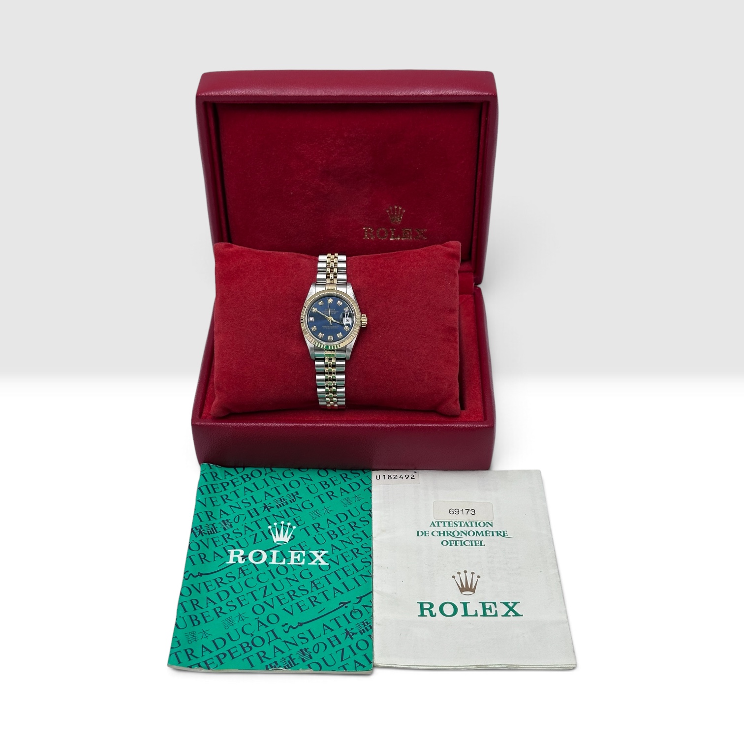 Rolex Lady-Datejust 26mm Blue Diamond Dial Ref. 69173