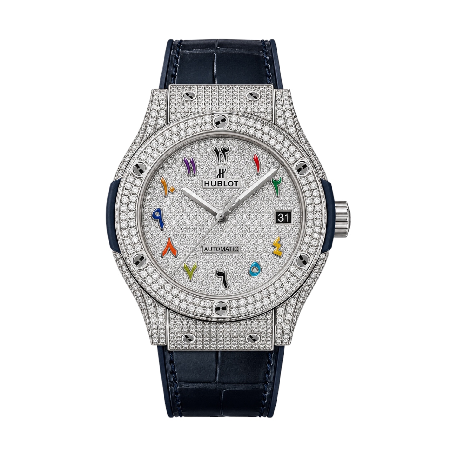 Hublot Classic Fusion Automatic Iced out Diamond Dial 44mm